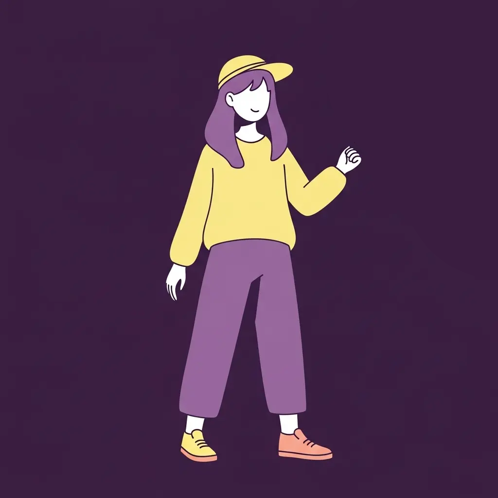 illustrasjon av ung kvinne