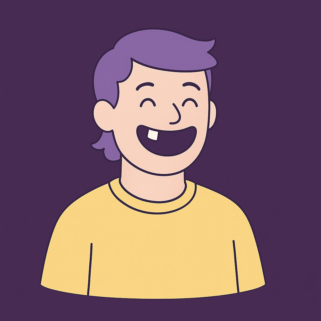 Illustrasjon av person med manglende tann